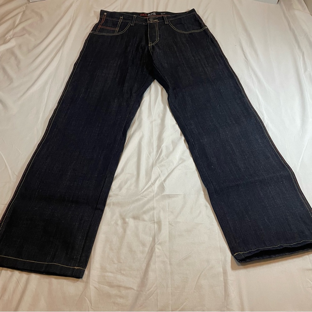 Red‎ Ape Embroidered Loose Baggy Jeans